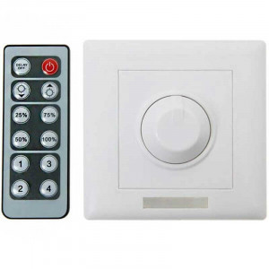 Flush-mounted dimmer with remote control for LEDs 12/24v