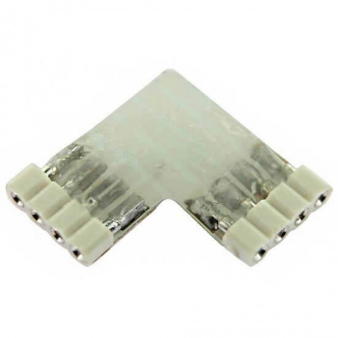 Connecteur souple 4 pins 90° à coller pour Strips LED RGB ou DREAM-COLOR