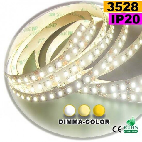 Strip Led dimma-color 3528 ip20 120LED/m 5m