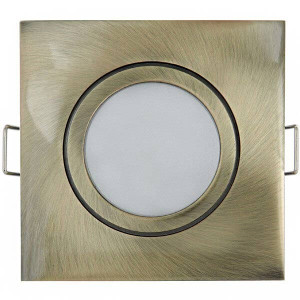 Spot encastrable Venia carré finition alu IP65 classe 3