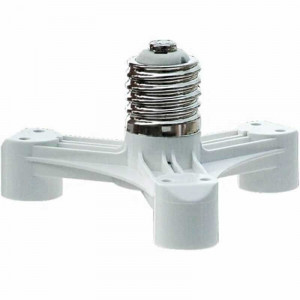 E40 socket multiplier to three E27 sockets