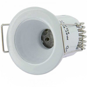 Piccoled white fixed spotlight with G4 base for LED or halogen lamps