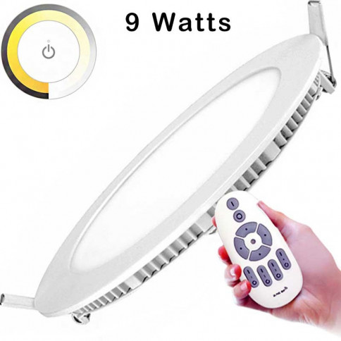 9-watt round LED flat panel with adjustable colour temperature