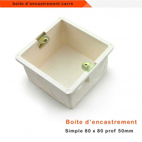 Square universal back box, large format