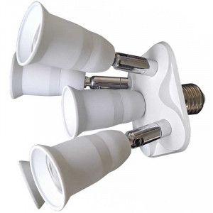Multiplicateur de douille E40 vers quatre douilles E27