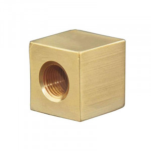 Square brass sleeve with 180° M10 thread