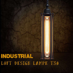 Pendant luminaire for vintage T30 filament lamp