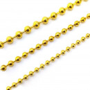 3.2mm diameter gold-plated ball chain - sold by the linear metre