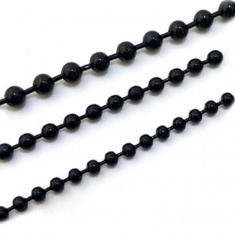 Chaine maille boule métal noir en diamètre 4.5mm - vendu au mètre linéaire