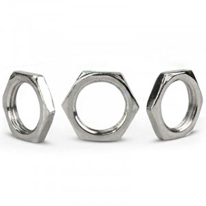 low zinc-plated nut for M10 tube, 1mm pitch