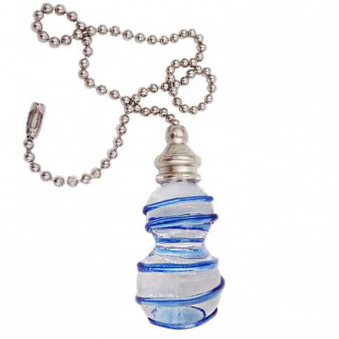 Vireligne glass and blue edging pendant
