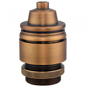  E27 Taurino vintage single-ring bronze lampholder