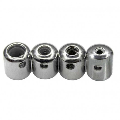 Smooth female cable clamp in chromed steel