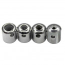 Smooth female cable clamp in chromed steel