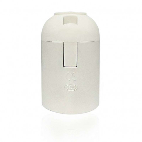  Socket with E27 base in smooth plastic for bulb