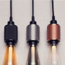 Classic Théme E27 lampholder in machined solid brass for Edison-style lamp in a choice of 3 colours