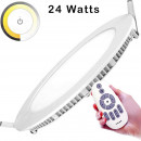 Dalle Templat LED ronde de 24 watts elle permet d'ajuster la température de couleur