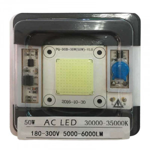 AC LED COB blanc 30000 à 35000 kelvin de 50 watts à alimentation transistorisé