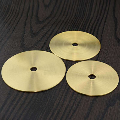 Flat brass washer, thickness 2mm, diameter 20 to 90mm