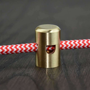 Wall-mounted brass bollard for electrical cables