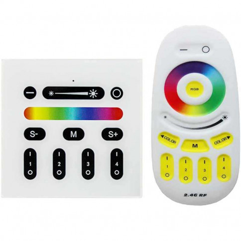  Edit : RGB-W colour wall-mounted touch controller with remote control