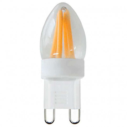 LED flame filament bulb with G9 base