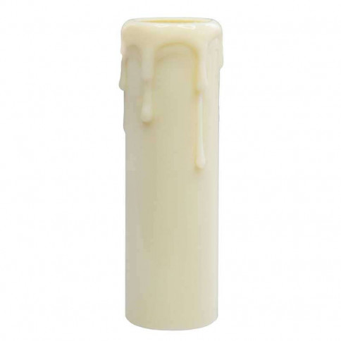 Natural white fake chandelier candle 100mm