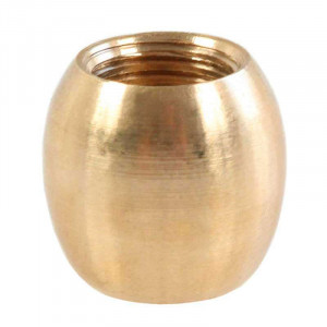 Smooth brass bushing 23mm for M10 threaded pipes