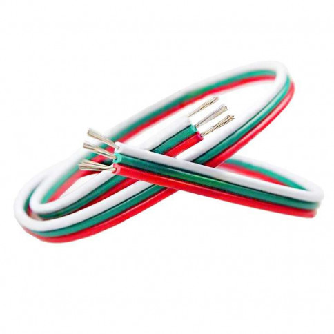 0.3mm² three-colour flat electric cable, 1m long