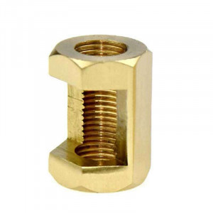 Hexagonal brass sleeve with M10 thread