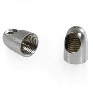 M10 chrome-plated steel electrical cable feed-through terminal on suspended cable