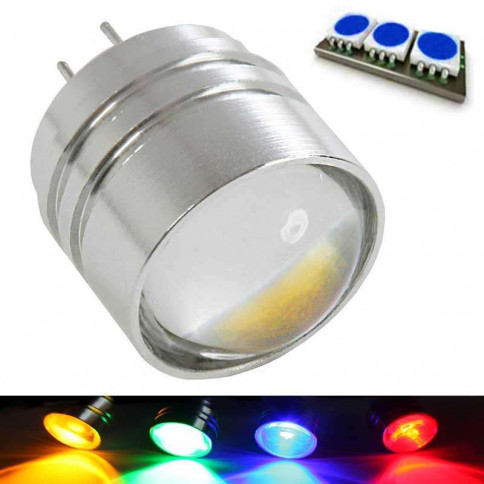 LED bulb with G4 base - Blue COB LED with lens