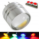 Ampoule LED à culot G4 - LED COB couleur rouge avec lentille 