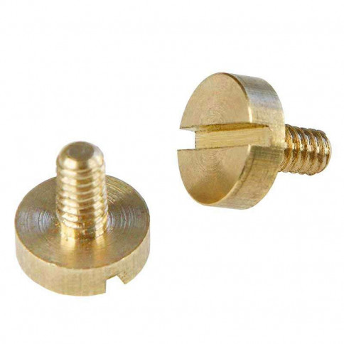 M4 brass screw with cylindrical head, thread length 7mm