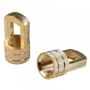 Knurled knurled brass suspension ring with M10 thread