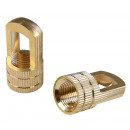 Knurled knurled brass suspension ring with M10 thread
