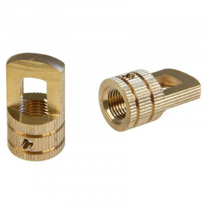 Knurled knurled brass suspension ring with M10 thread
