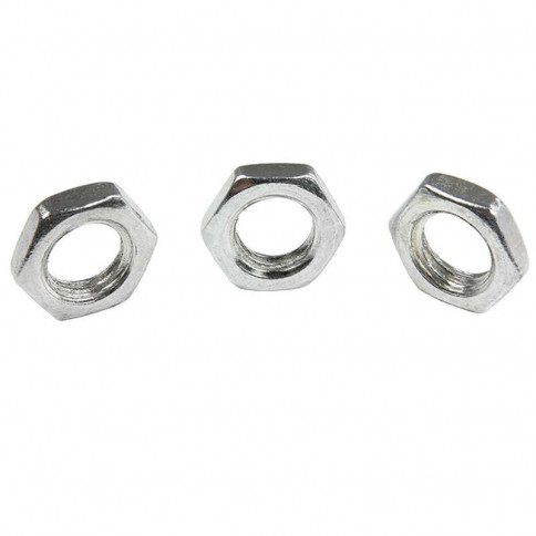 Low zinc-plated nut for M8 tube, 1mm pitch, 3mm thick