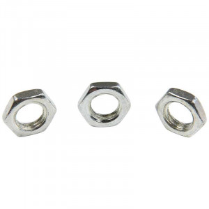 Low zinc-plated nut for M12 tube, 1mm pitch, 3mm thick