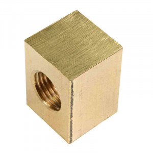 Brass link block with through thread M10