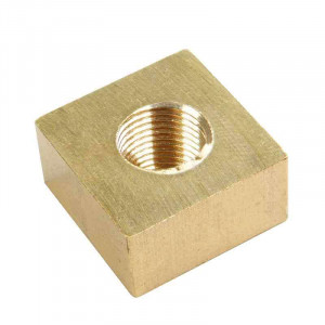 Flat link brass block with through thread M10