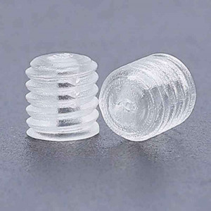 Vis en plastique transparent M4 sans tête longueur 6mm