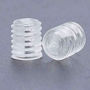 M4 transparent plastic screw, headless, length 8mm