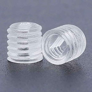 M6 transparent plastic screw, headless, length 8mm