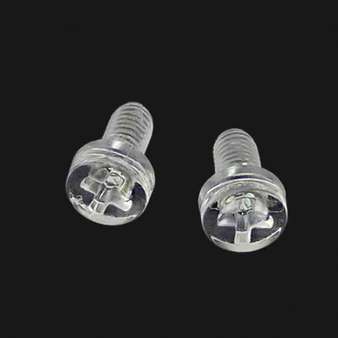 M4 transparent plastic screw with cylindrical head, length 8mm