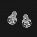 M4 transparent plastic screw with cylindrical head, length 8mm