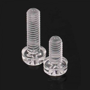 M6 transparent plastic screw, cylindrical head, length 15mm
