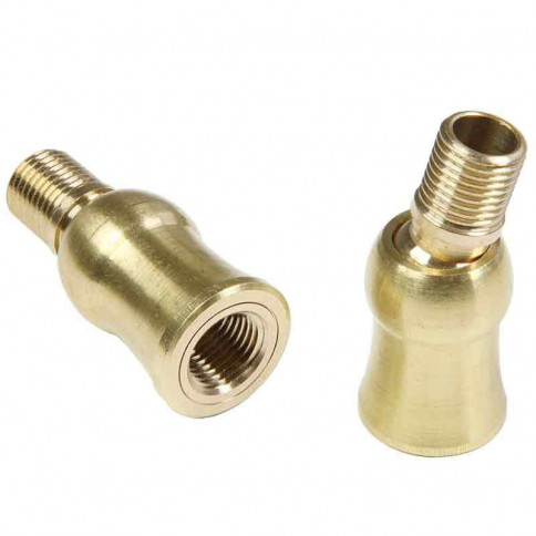 Brass sleeve Orwell brass ball joint, one joint for M10 threaded tube with 1mm pitch