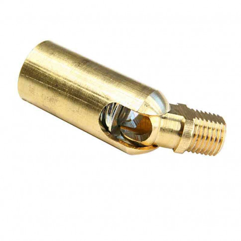 Brass sleeve Carducci brass ball joint, one joint for M10 threaded tube with 1mm pitch