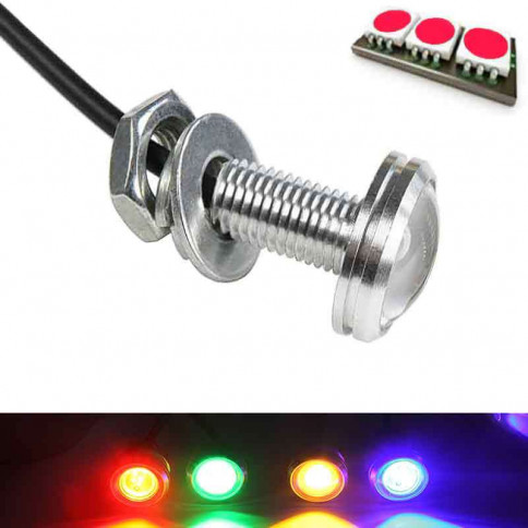 Mini lampe spot LED couleur rouge en 12 volts